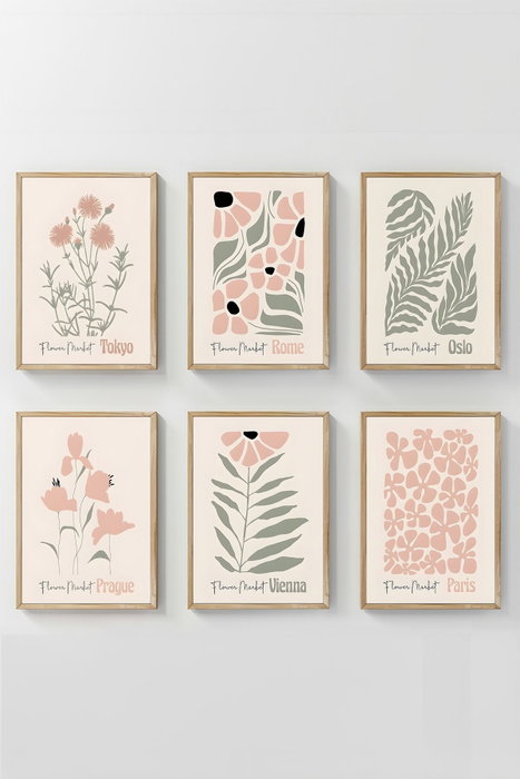 Wallity Artsycllct14 Conjunto de 6 Pinturas Decorativas Enmarcadas Wallity Artsycllct14 Conjunto de 6 Pinturas Decorativas Enmarcadas